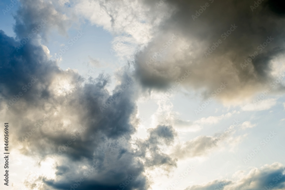 Obraz premium Clouds on a light blue sky