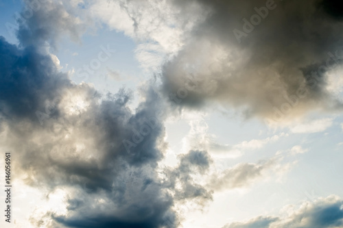 Clouds on a light blue sky