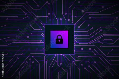 Vector micro chip, micro scheme elements design. Abstract technology, IT thematic background. Future technologies background 