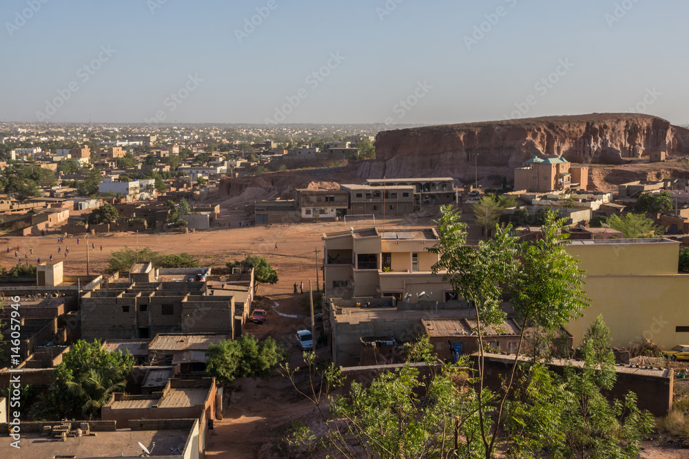 Street scene in the early morning, Bamako, Mali