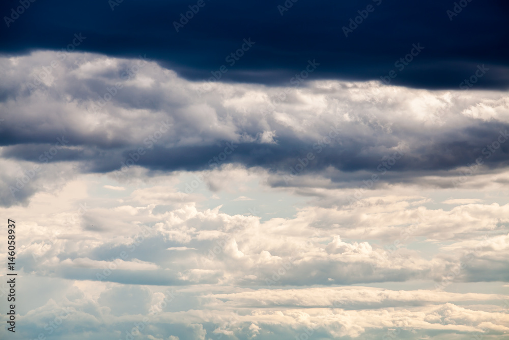Fototapeta premium colorful dramatic sky with cloud at sunset