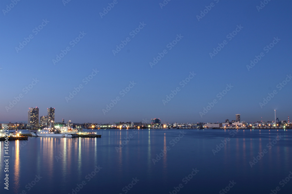 Japan skyline at Yokohama city