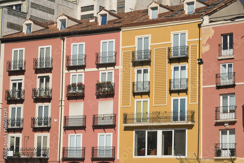 Burgos (Spain): historic buildings in Plaza Mayor