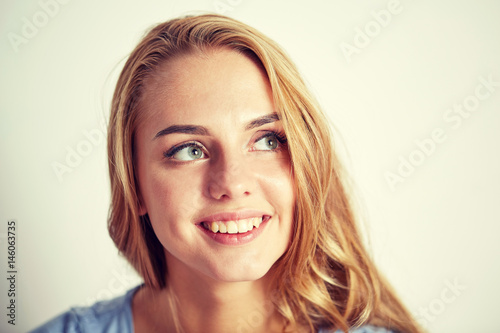 happy young woman face