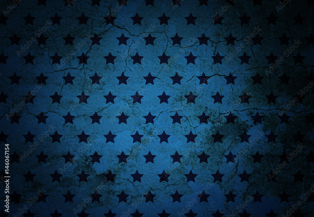 Cracked wall texture with black stars