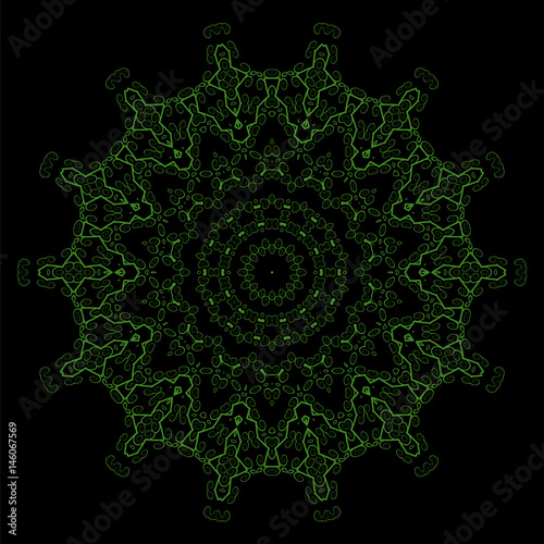 Ornamental Line Pattern. Decorative Texture. Oriental Geometric Ornament