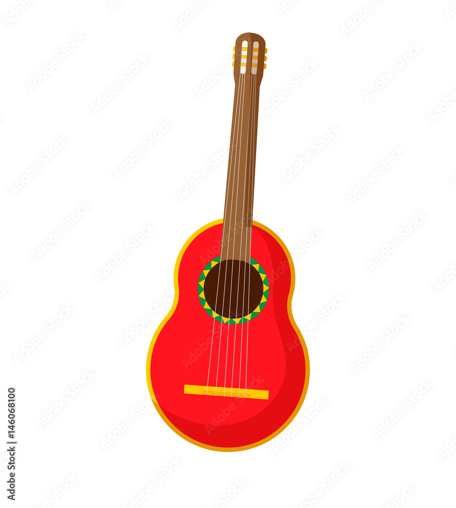 Naklejka premium Mexican guitar. Icon for web.
