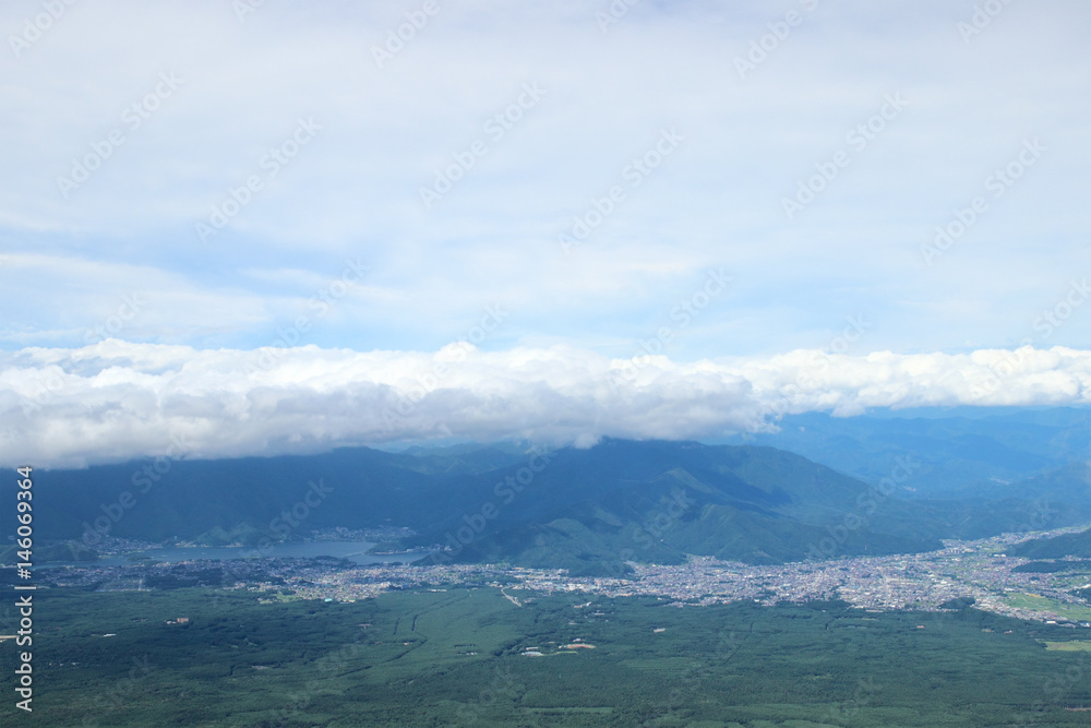 Naklejka premium Viewed from mountain Fuji