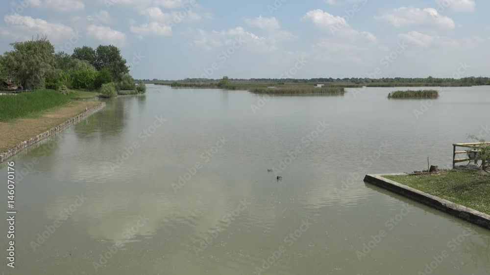 water of green wetlands in Italy water of green wetlands in Italy