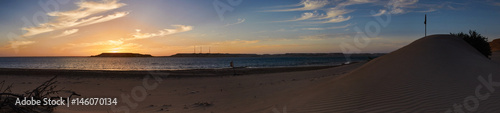 Panorama of Dakhla beach at sunset © freedom_wanted
