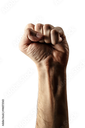 Canvas Print Male hand clenched in fist