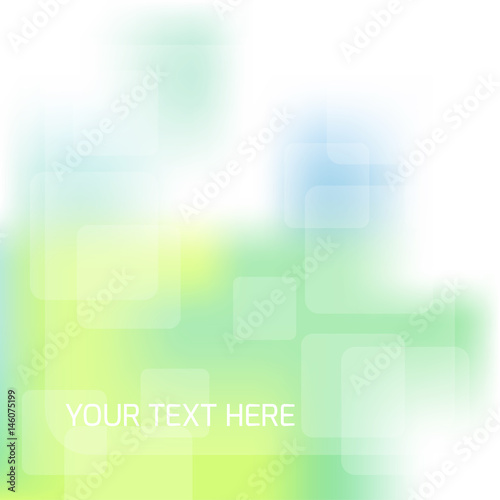 Abstract blue green background with blurred geometric shapes