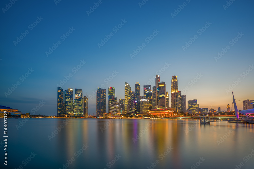  Singapore Cityscape Financial building