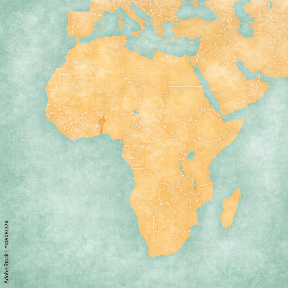 Map of Africa - Benin