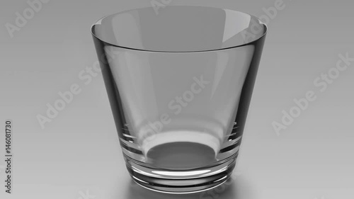 Zoom in and out empty glass