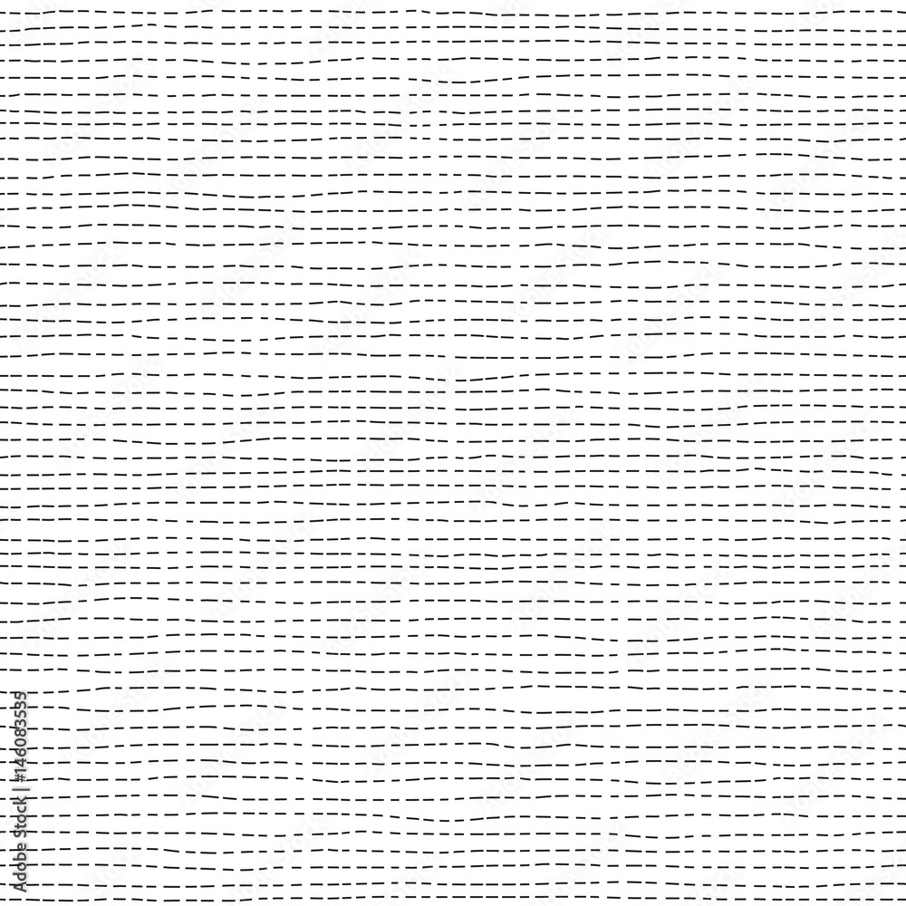 Dashed line abstract seamless pattern. Repeated wavy stripes texture. Black and white irregular background. Hand drawn vector illustration Dashed line abstract seamless pattern. Repeated wavy stripes texture. Black and white irregular background. Hand drawn vector illustration
