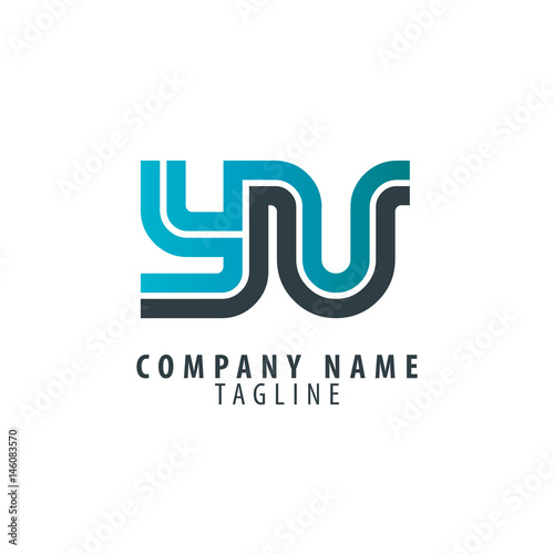 Fototapeta Naklejka Na Ścianę i Meble -  Initial Letter YU Linked Design Logo