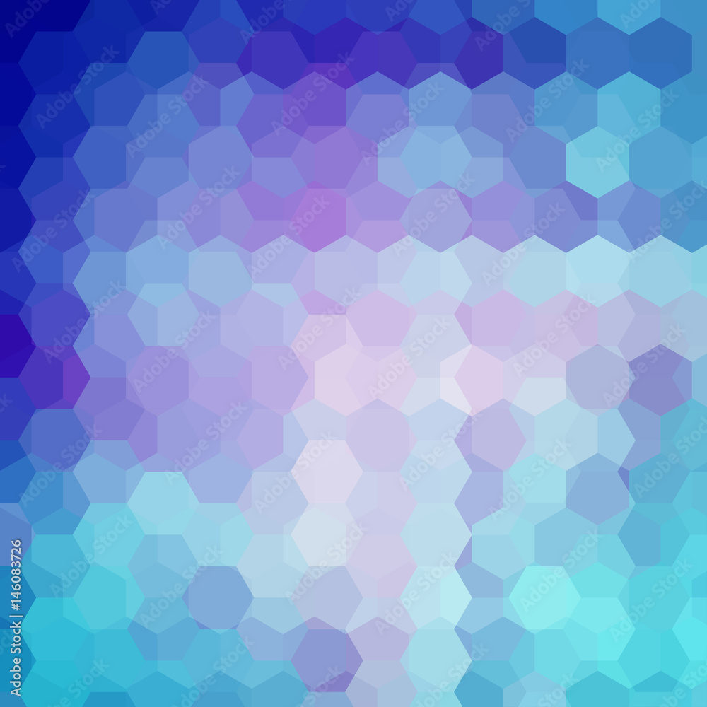 Geometric pattern, vector background with hexagons in blue, pink, purple tones. Illustration pattern Geometric pattern, vector background with hexagons in blue, pink, purple tones. Illustration pattern