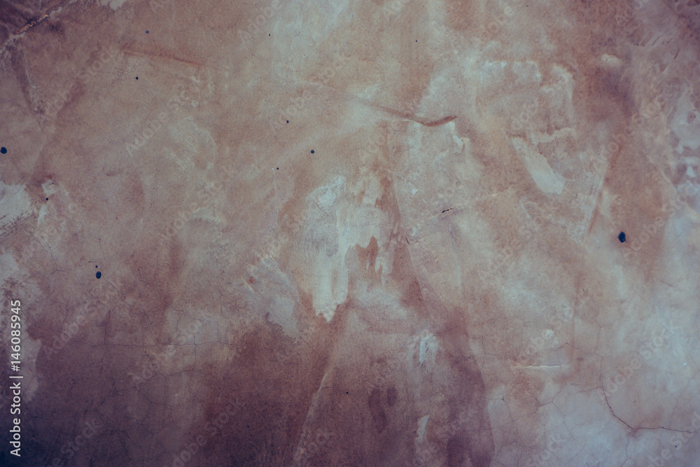 Fototapeta premium Brown polished cement wall texture, hardened clay for background, loft style