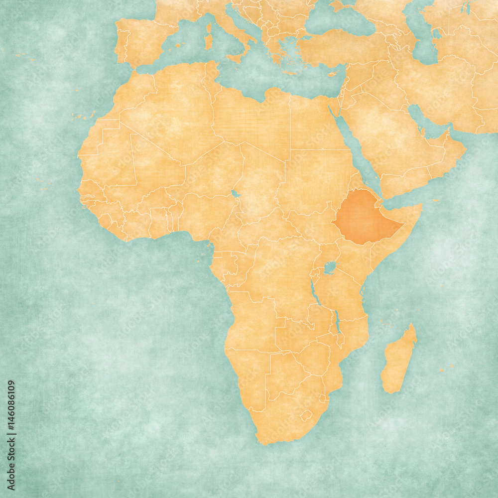 Map of Africa - Ethiopia