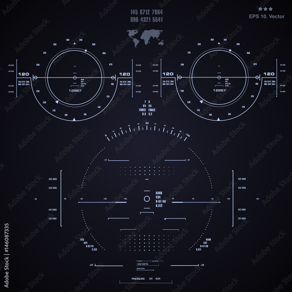 Obraz premium Futuristic virtual graphic touch user interface, target