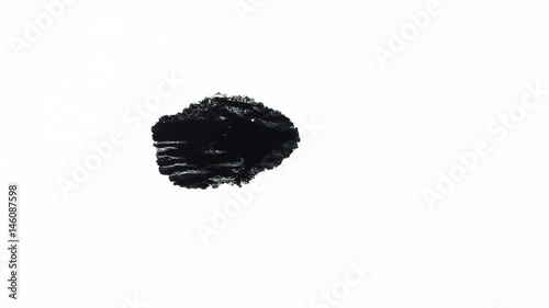 Ink Blot. Ink splashes. Drops. Bleeds. Spot. This video with alpha channel.  Can be used for logo or transition background.