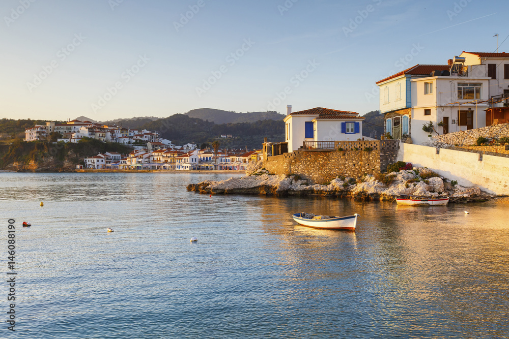 Kokkari village on Samos island, Greece.