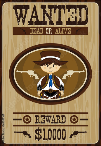 Wild West Cowboy Wanted Poster