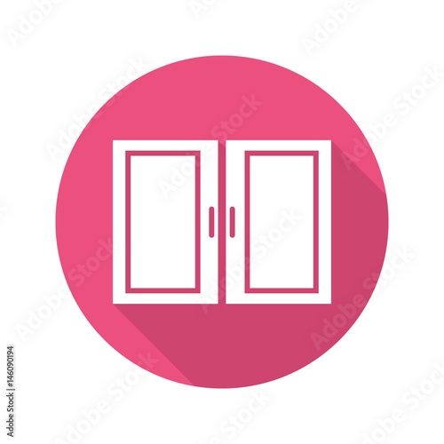 Kitchen cabinet flat design long shadow icon