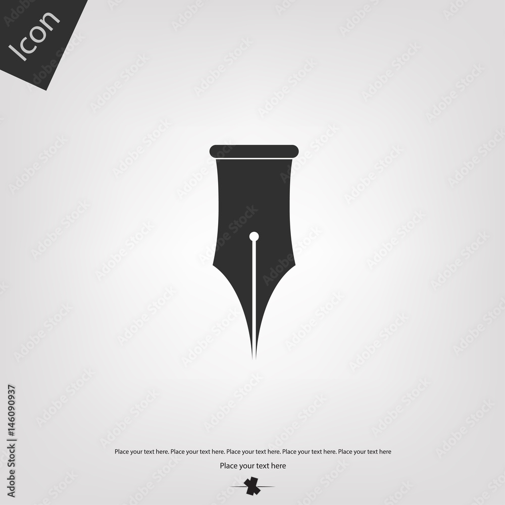 Fountain pen vector icon Fountain pen vector icon