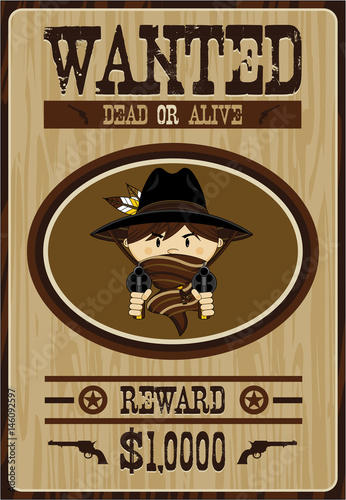 Wild West Cowboy Wanted Poster