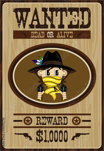 Wild West Cowboy Wanted Poster