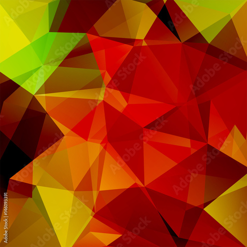 Background of red  orange geometric shapes. Mosaic pattern. Vector EPS 10. Vector illustration