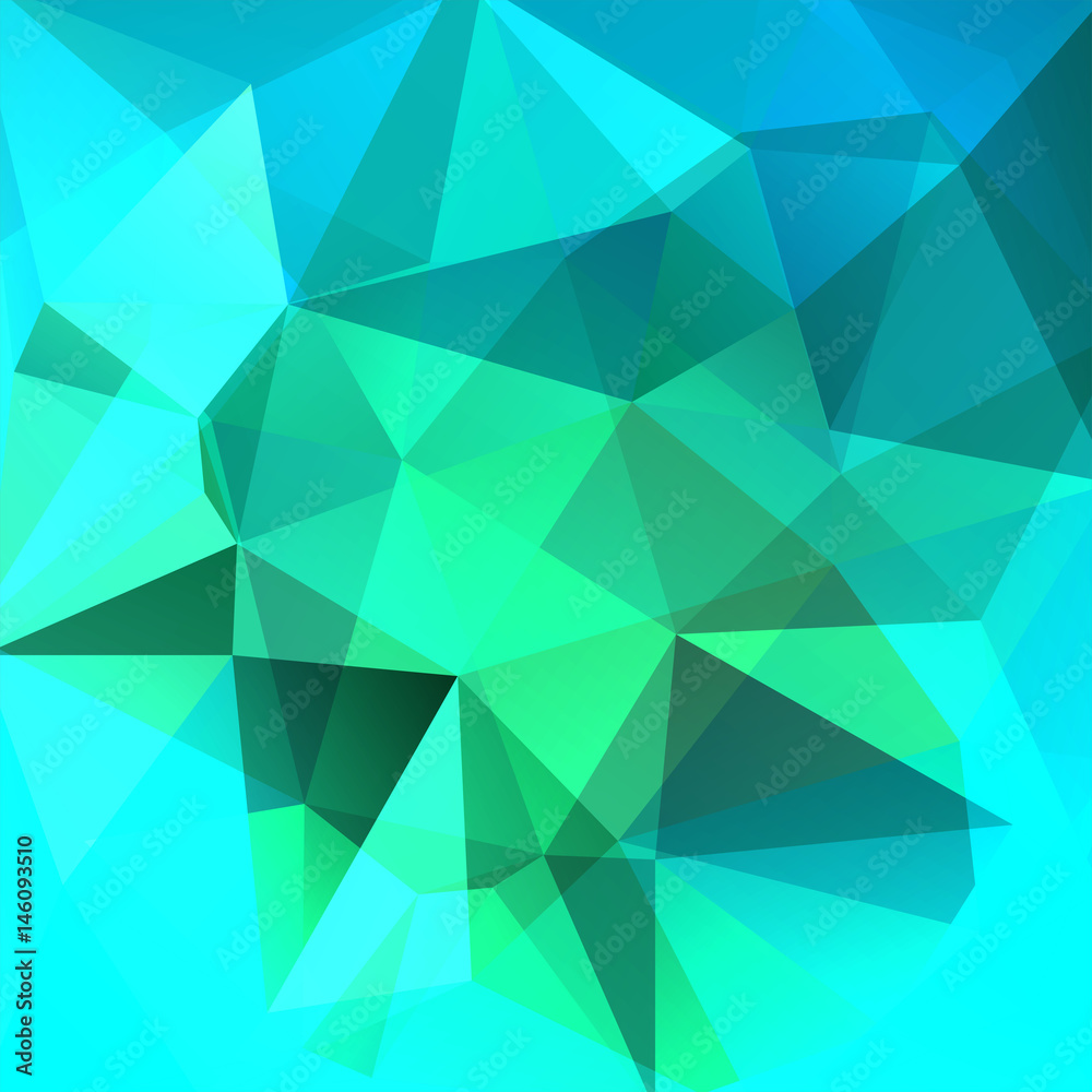 Abstract background consisting of blue, green triangles. Geometric design for business presentations or web template banner flyer. Vector illustration Abstract background consisting of blue, green triangles. Geometric design for business presentations or web template banner flyer. Vector illustration