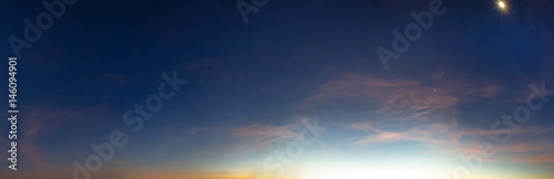 Early predawn sky panorama