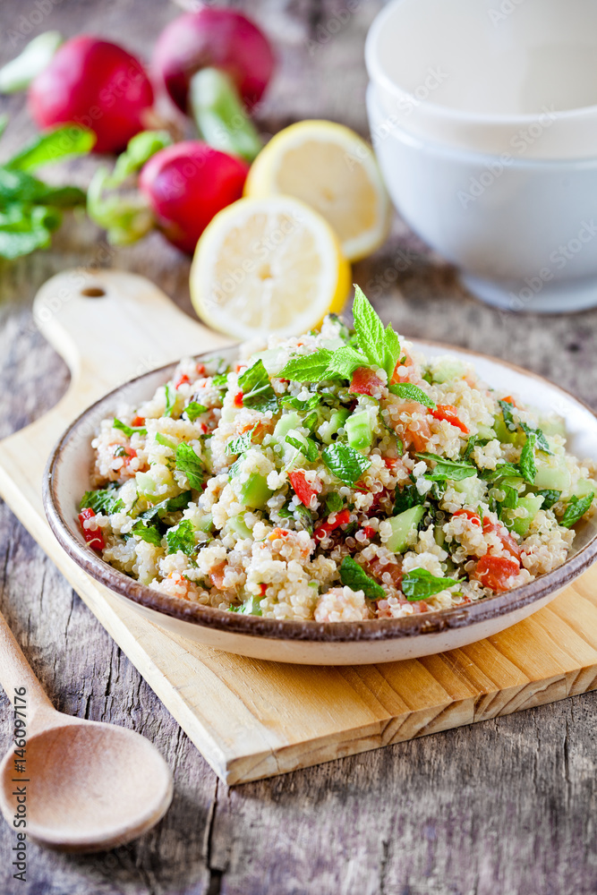 Plate Of Refreshing Quinoa Salad