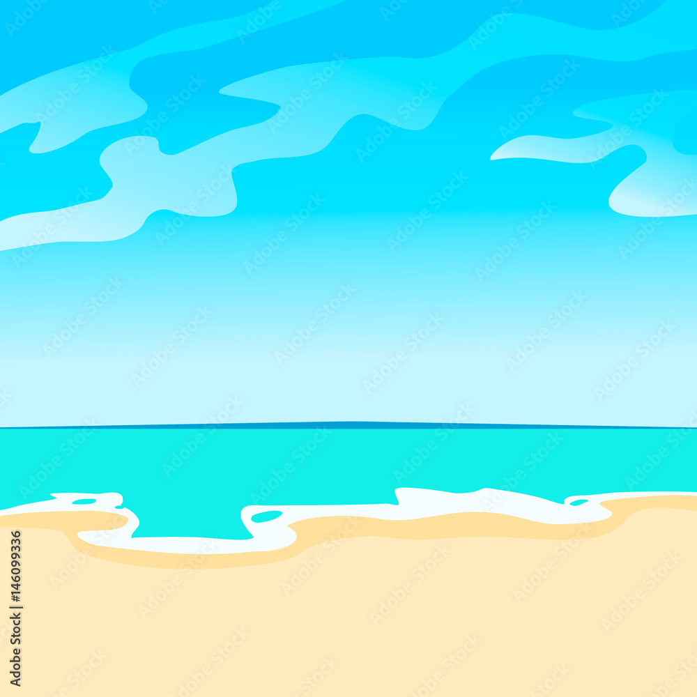 Beach life vector illustration