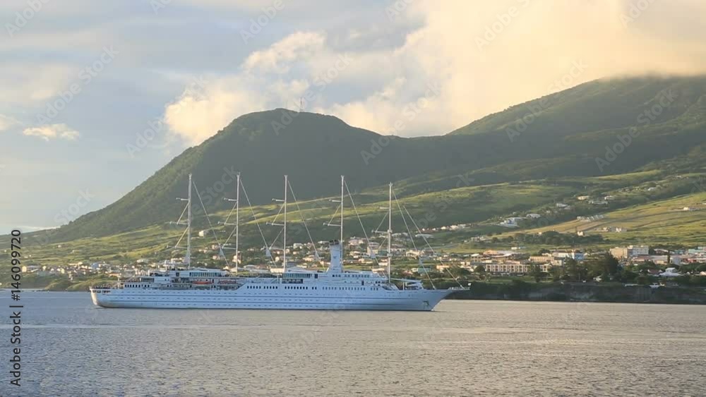 Ship passes by island Ship passes by island