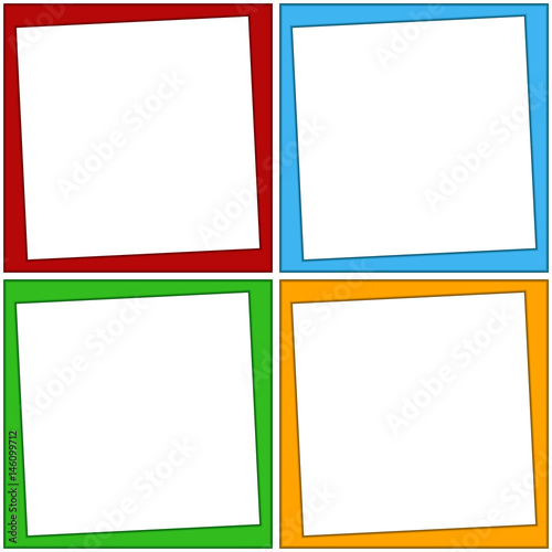 Set of the colored 3D frames.