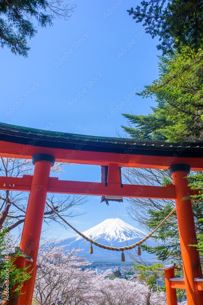 鳥居と富士山