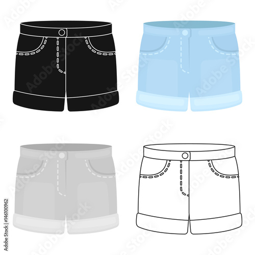 Shorts icon of vector illustration for web and mobile