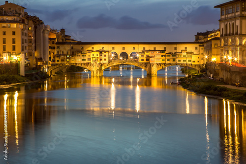 Ponte Vecchio at dusk, Florence, Italy