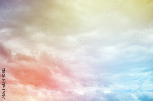 Soft cloud background with a pastel colors. Colourful majestic heaven.