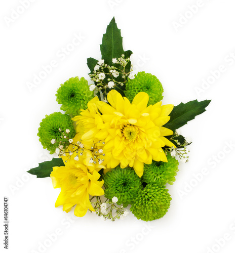 Yellow and green chrysanthe...