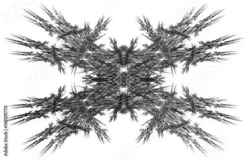 Monochrome abstract fractal illustration