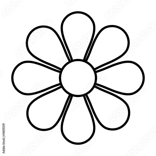 Flower blossom flat icon vector illustration design