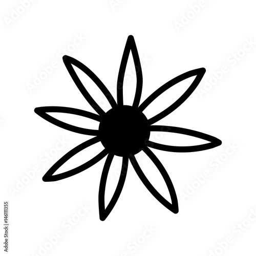 Flower blossom flat icon vector illustration design
