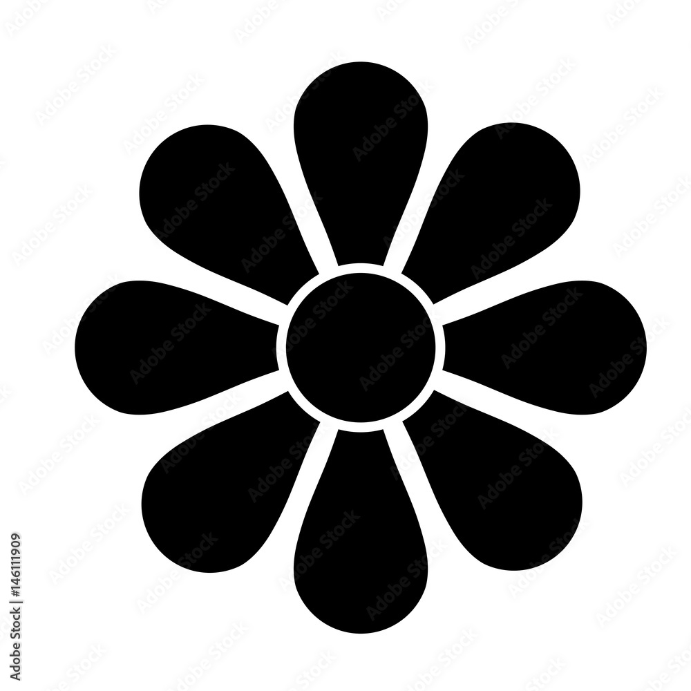 Flower blossom flat icon vector illustration design Flower blossom flat icon vector illustration design