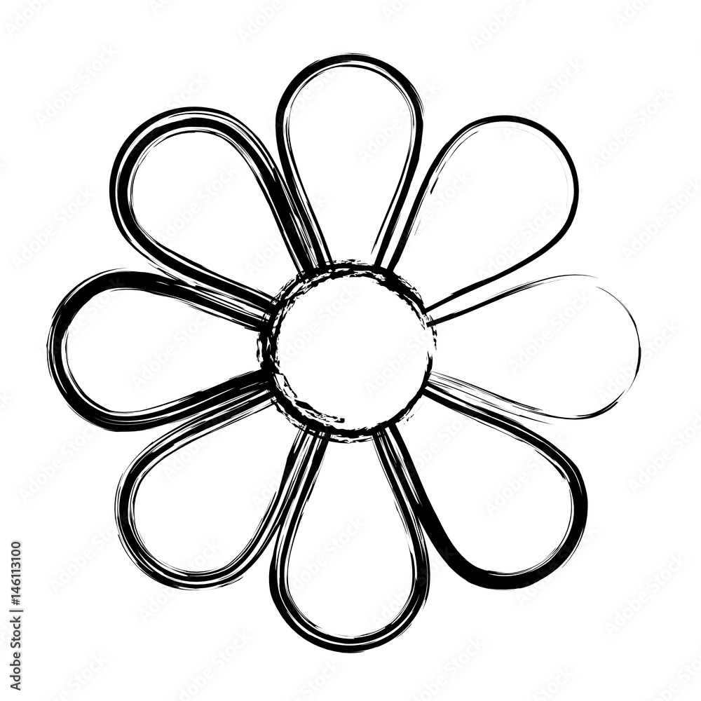 Flower isolated vector black icon, illustration design Flower isolated vector black icon, illustration design