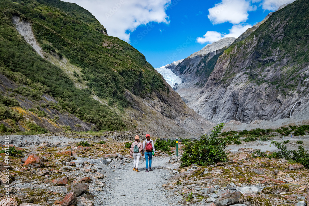 Track at Franz Josef Glacier, Located in Westland Tai Poutini National Park on the West Coast of New Zealand